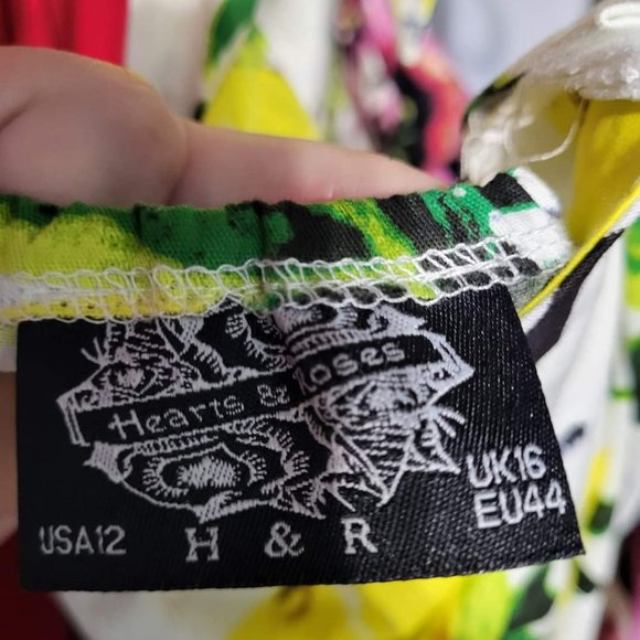 Hearts & Roses lemon print dress - Picture 2 of 4